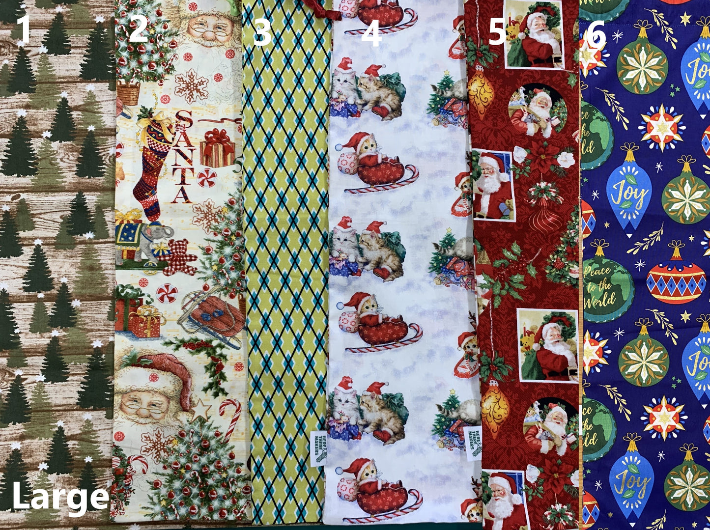 Christmas Drawstring Bags made by HTM
