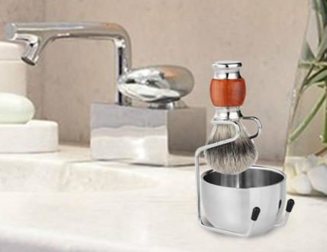 Shaving Stand and Bowl Stainless Steel - Here and There Makers
