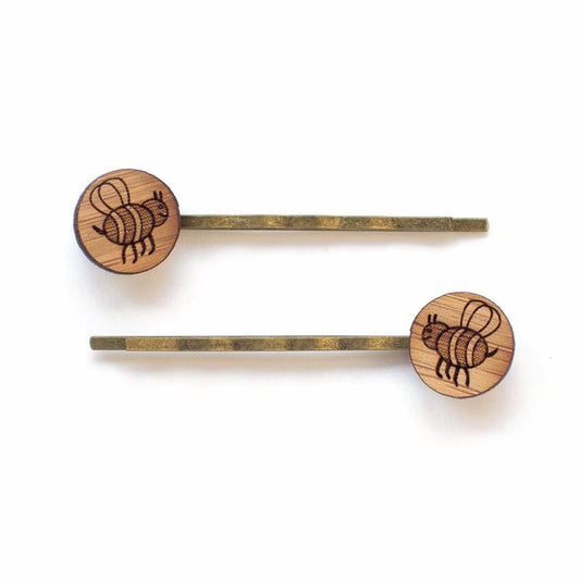 Hair Pins One Happy Leaf - 10% off sale - Here and There Makers