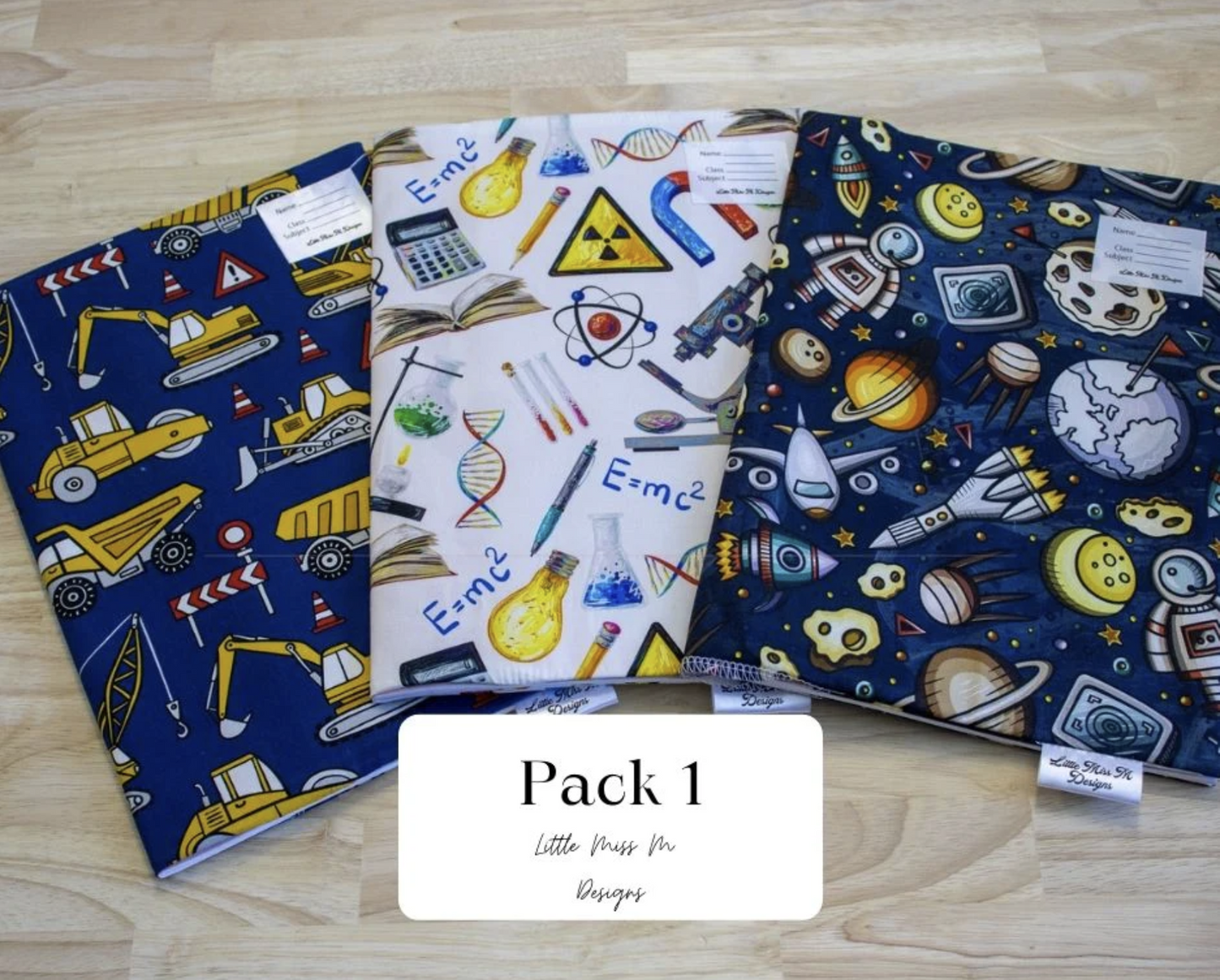 School and Notebook Book Covers 3 Pack