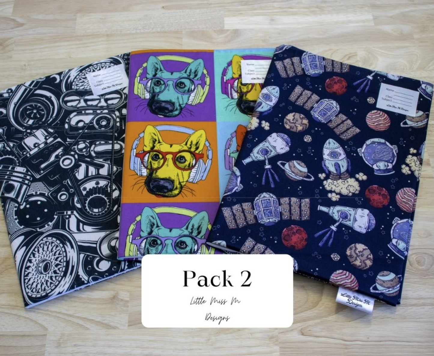 School and Notebook Book Covers 3 Pack
