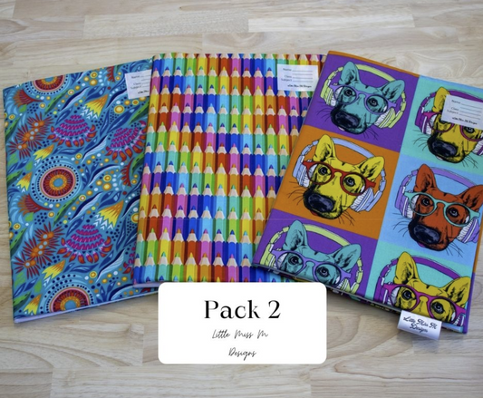 School and Notebook Book Covers 3 Pack
