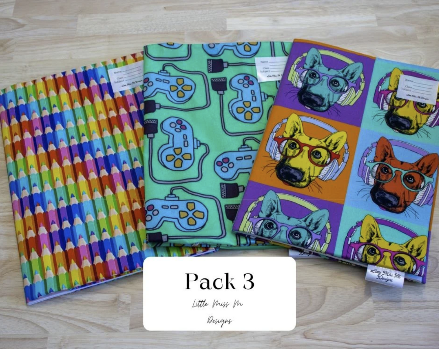 School and Notebook Book Covers 3 Pack
