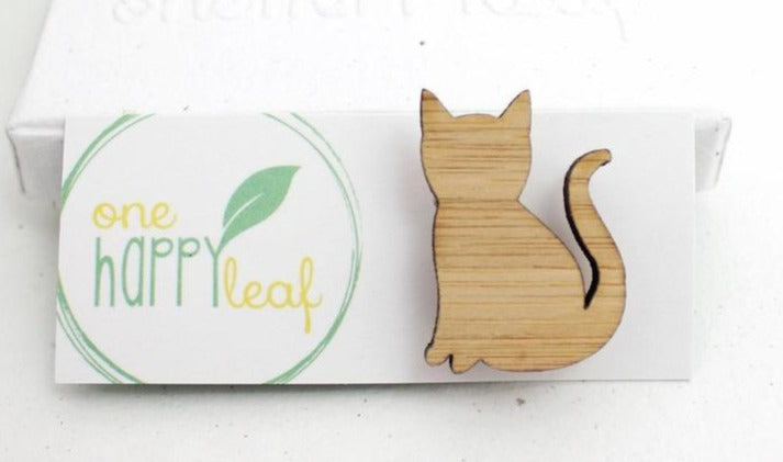 Brooch One Happy Leaf - 10% off sale - Here and There Makers