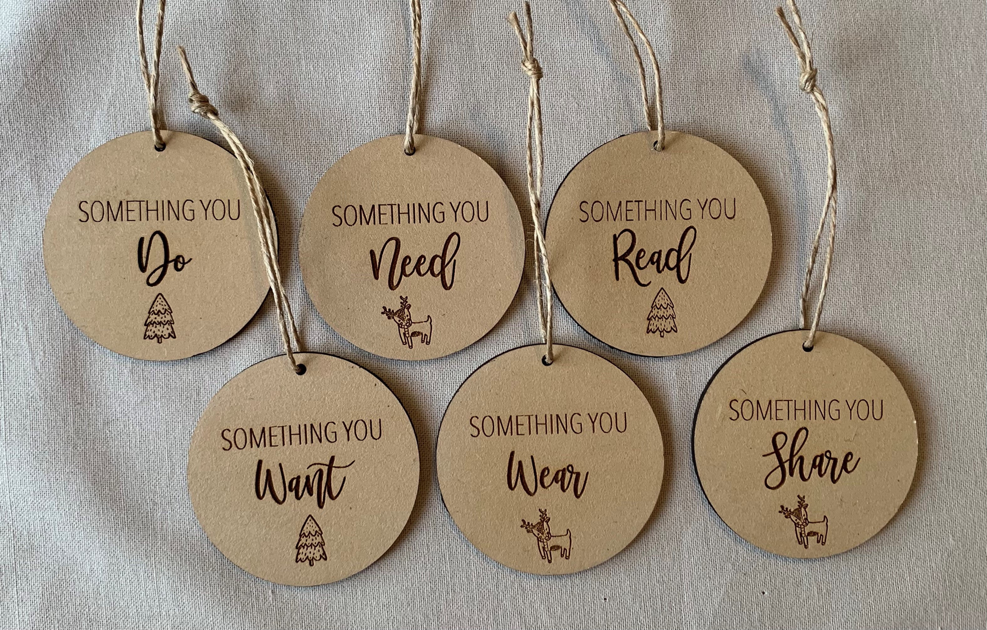 Personalized Christmas Gift Rule Tags, Complete Set of 6