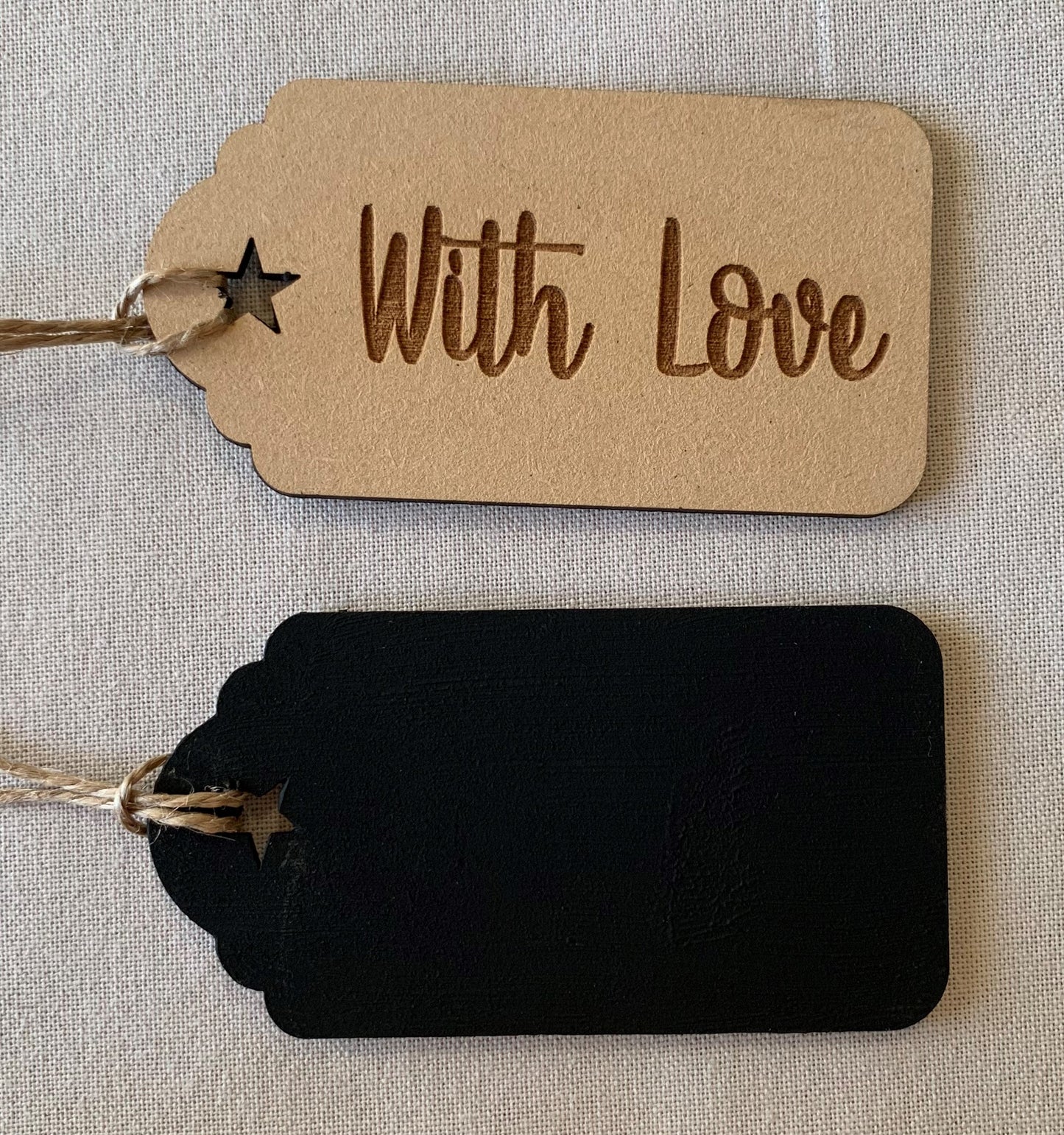 Gift Tag Wood With Love