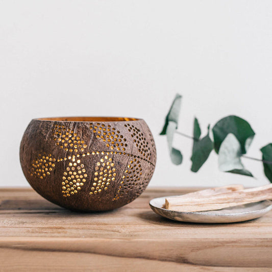Coconut Shell Candle Holders