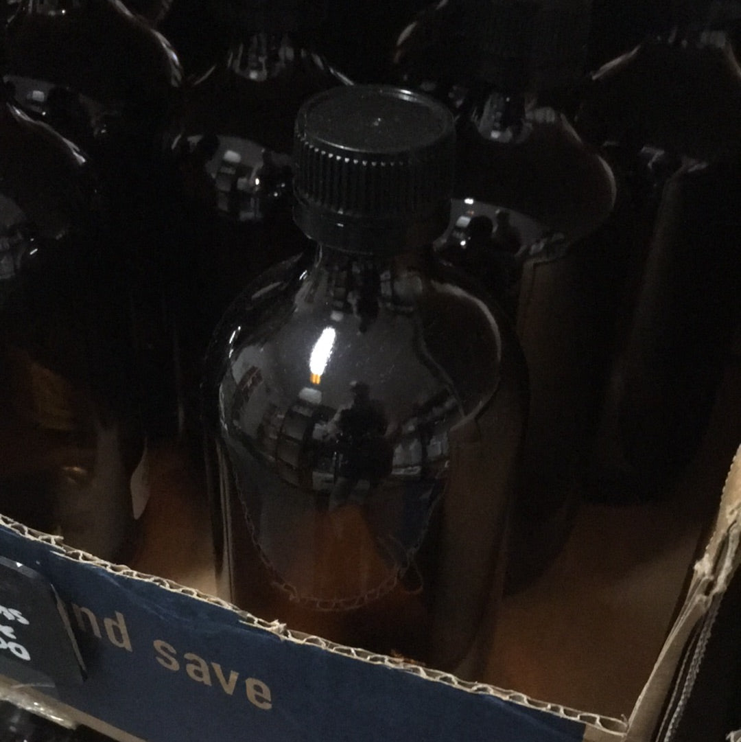Pharmacy Bottle Amber Glass