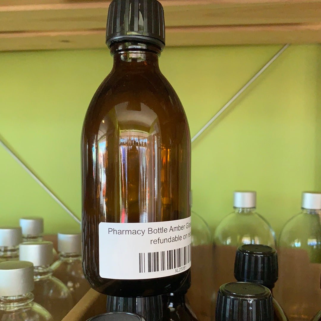 Pharmacy Bottle Amber Glass - Here and There Makers