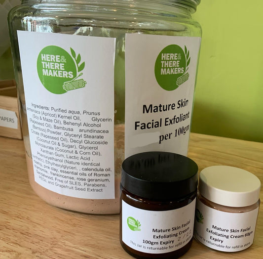 Facial Exfoliating Cream - Mature Skin - Here and There Makers