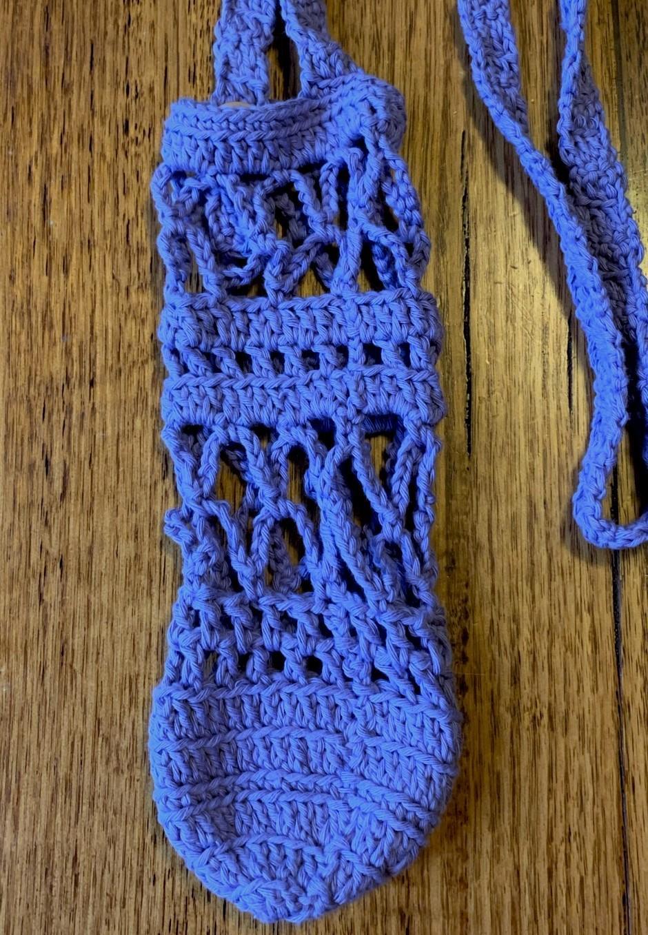 Crochet Bottle Holder - Here and There Makers