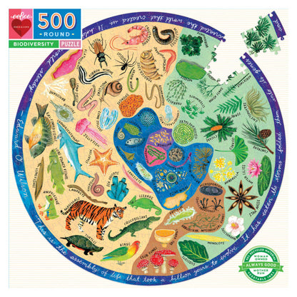eeBoo 500 pc Round Puzzles