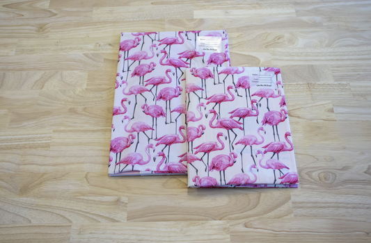 School and Notebook Cover Flamingos