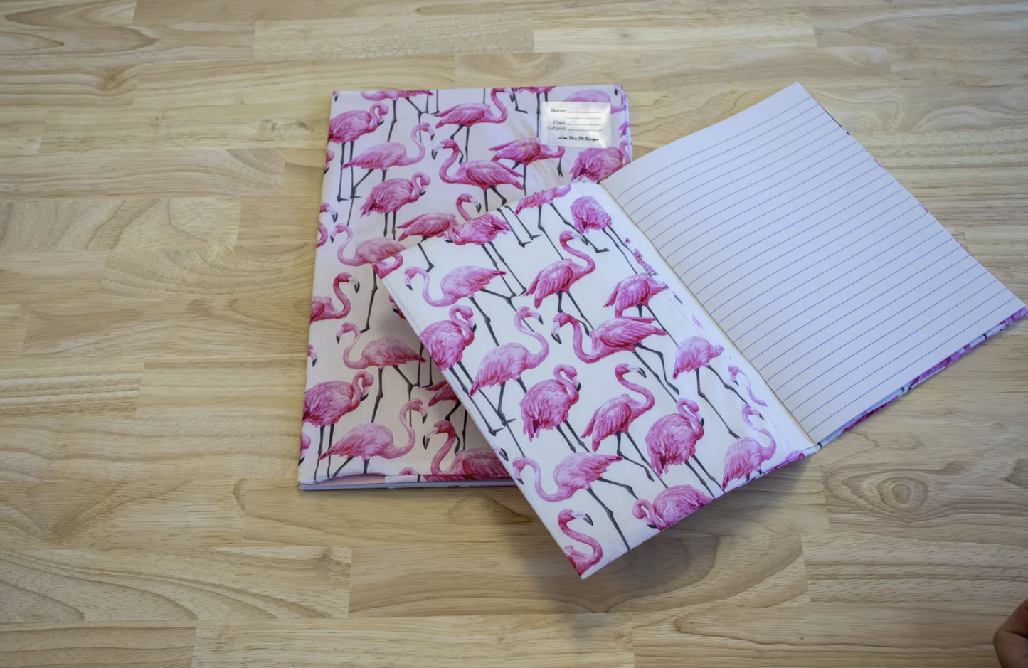 School and Notebook Cover Flamingos