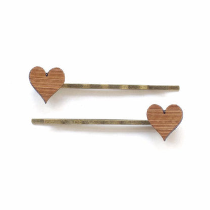 Hair Pins One Happy Leaf - 10% off sale - Here and There Makers