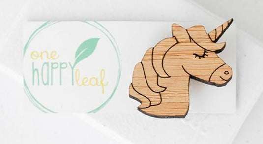 Brooch One Happy Leaf - 10% off sale - Here and There Makers