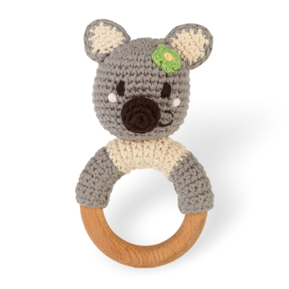 Wooden Ring Rattle Koala - Here and There Makers