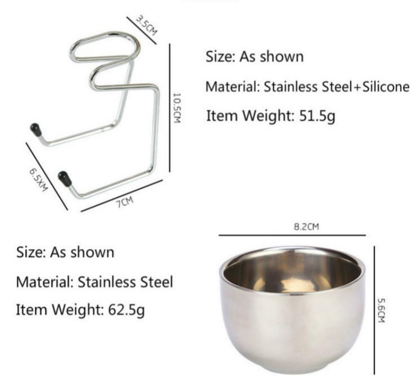 Shaving Stand and Bowl Stainless Steel - Here and There Makers